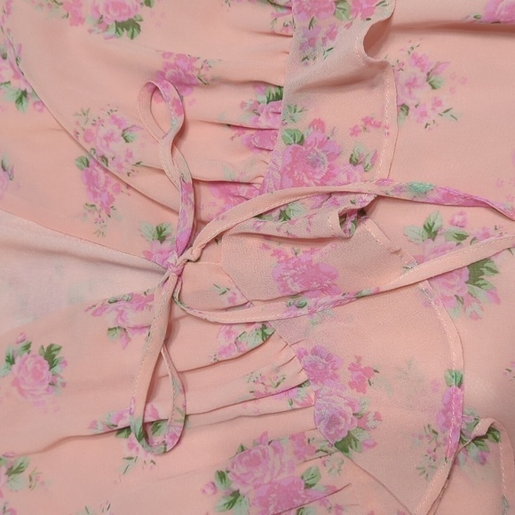 Loveshackfancy Target Womens Dress Pink Floral Barbie Prairie Fleur Midi Size 14 - Picture 5 of 16